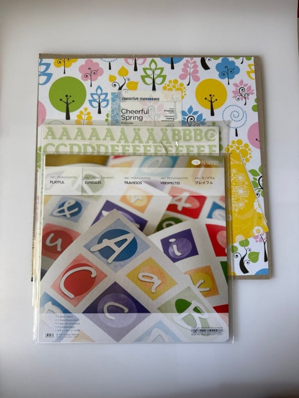 Creative Memories Cheerful Spring Scrapbooking Set of 3 packs all new